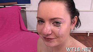 after kissing with impressive lad, pretty gets tits sucked 😍