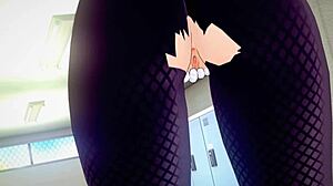 Gwen Stacy Fingers Herself in Spider-Verse Hentai