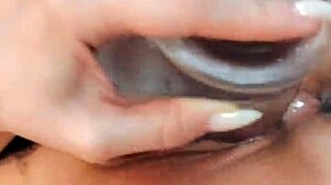 Teen girl enjoys passionate selfie masturbation after university lessons with fingering