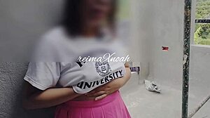 Pinay student gets scared by construction boy in public.