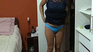 Latina Step Mom Undresses for Wild Party Fuck with Her Lover