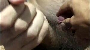 i suck my boy's hairy cock while he jerks me off at home