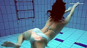 Alla swims naked in hot pool