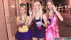 Sexy Friends Fuck At Mardi Gras