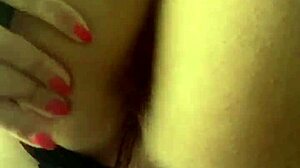 Is that blondie fucking her hairy pussy hard with a blowjob?