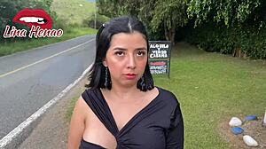 Lina Henao In Her First Porn Casting Doggystyle Bent Over Amateur Pornstar Cock Latina Colombian Ass