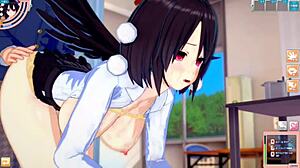 【エロゲーコイカツ！】東方 射命丸文におっぱい揉みまくりh！3dcg巨乳アニメ動画 東方プロジェクト 【ヘンタイゲーム】