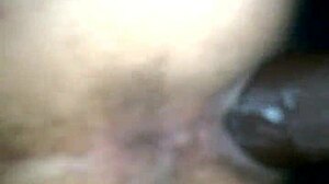 Interracial couple in doggy style position