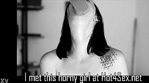 Deep Throat Gagging On Huge Dildo