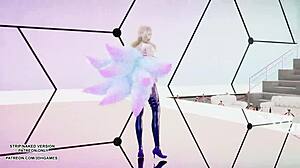 chung ha dancing as kda ahri in cosplay