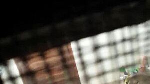 someone is spying in the bathroom that evening.