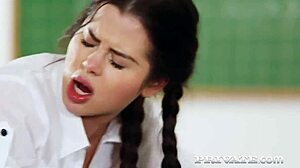 Pig-Tailed Tease Cassie in Private Moments