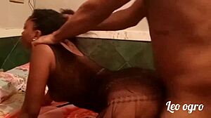 MYLLENA RIOS IGNITES INTENSE LESBIAN FUCKING IN THE KITCHEN WITH EBONY BRUNETTE PORNSTAR