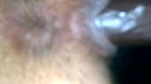 Interracial couple in doggy style position