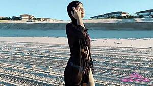 Hey, me and Cassi grabbed that naughty boy at the beach, took him to our room, and sucked his tasty cock hard!