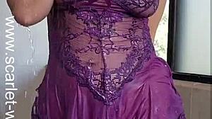 Busty teacher Scarlet Winters tries on massive lingerie haul?