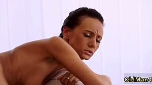 Big hard dick! Old guy fucks young 18+ girl finally.