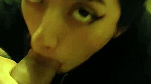 Cute Petite Teen 18+ Gives Delicious Blowjob With Small 18+ Tits Cumshot