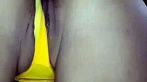 with my horny sister-in-law alone at home, i make her vagina foam