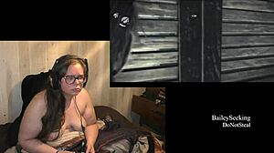 Naked woman plays evil within game with piercings and tattoos