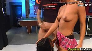 Tongued skank swaps pee outdoors! 😜