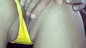 with my horny sister-in-law alone at home, i make her vagina foam