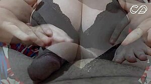 slutty whore showing me her bra during massage session