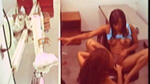 Caught Big-Tit Lesbians Licking Pussy