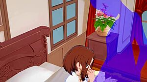 uraraka blowjob and fucked in japanese hentai cosplay. 😈💦