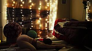 lesson 65 turns into a steamy bikini yoga session with a hairless mommy and her big pussy lips.