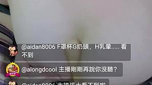 Snow-white big tits titty fuck on webcam. 😍