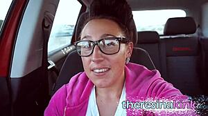 i watch'd da german skinny teen fuck herself public on da parkplatz.