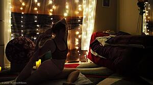 lesson 65 turns into a steamy bikini yoga session with a hairless mommy and her big pussy lips.