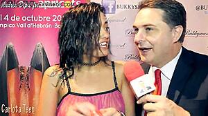 Penelope says, 'Watch my blowjob lesson for Andrea with Carlota's cum'