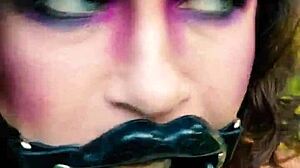 creeps fucking nastily in backyard near fence