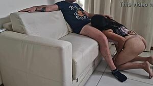 Watch this latina milf suck and get fucked doggystyle