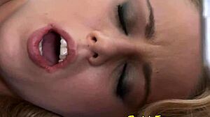 this babe starts with sucking dick, then rides it anally, swallowing cum at the end.