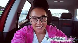 i watch'd da german skinny teen fuck herself public on da parkplatz.