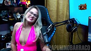 Bruna carlos recounts a chaotic podcast moment after a kiss on red sheer.