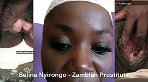 Selina Nyirongo indulges in a solo masturbation session, exploring her body intimately.