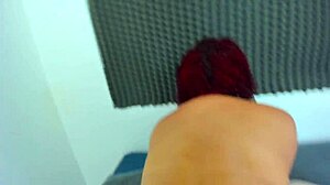 amateur bent over in doggystyle scene with shaved body