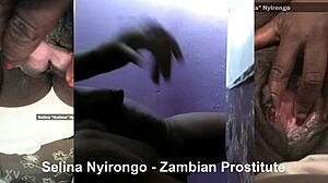 Selina Nyirongo indulges in a solo masturbation session, exploring her body intimately.