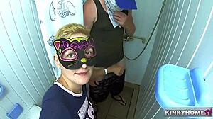 European Guy Masturbates With Blonde Girlfriend