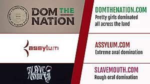 Bound redhead teen sub licks cum while servicing her dom