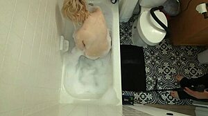 Annie Archer Enjoys a Relaxing Shower Bath