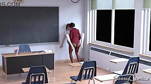 extra anal lesson from futa teacher
