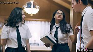 seduced by these twisted two stepsiblings for a hardcore group fun