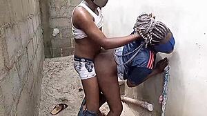 Broke Classy Miss Pays Rent with Intense Fucking of Two Landlords' Hard Cocks in Her Tight Pussy