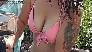 Husband says, 'I can't resist touching you in that bikini.'