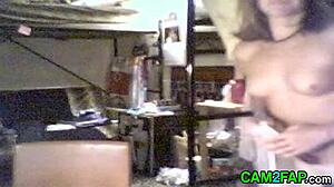 teen rips clothes off while teasing on webcam